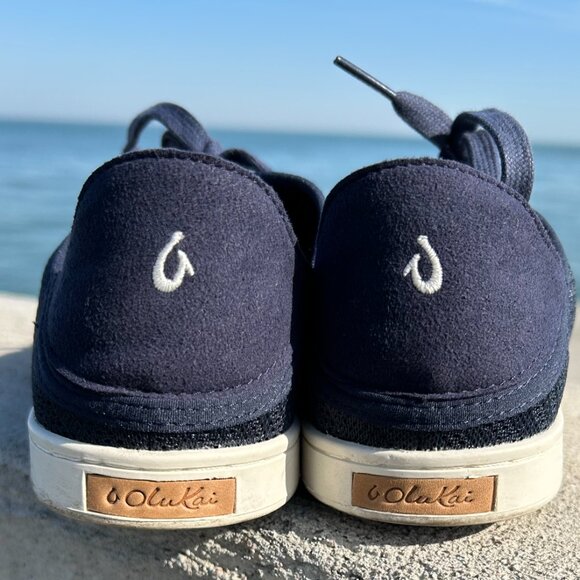 OluKai Pehuea Li 20379-Dede Women Sz 7 Trench Blue - Picture 6 of 9